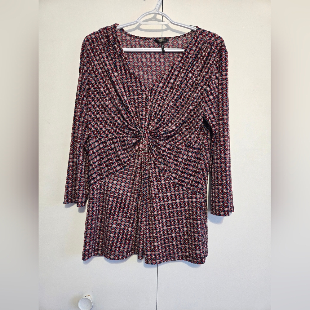 Daisy Fuentes‎ Hexagon Pattern Women's Top- Size Large